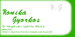 monika gyorkos business card